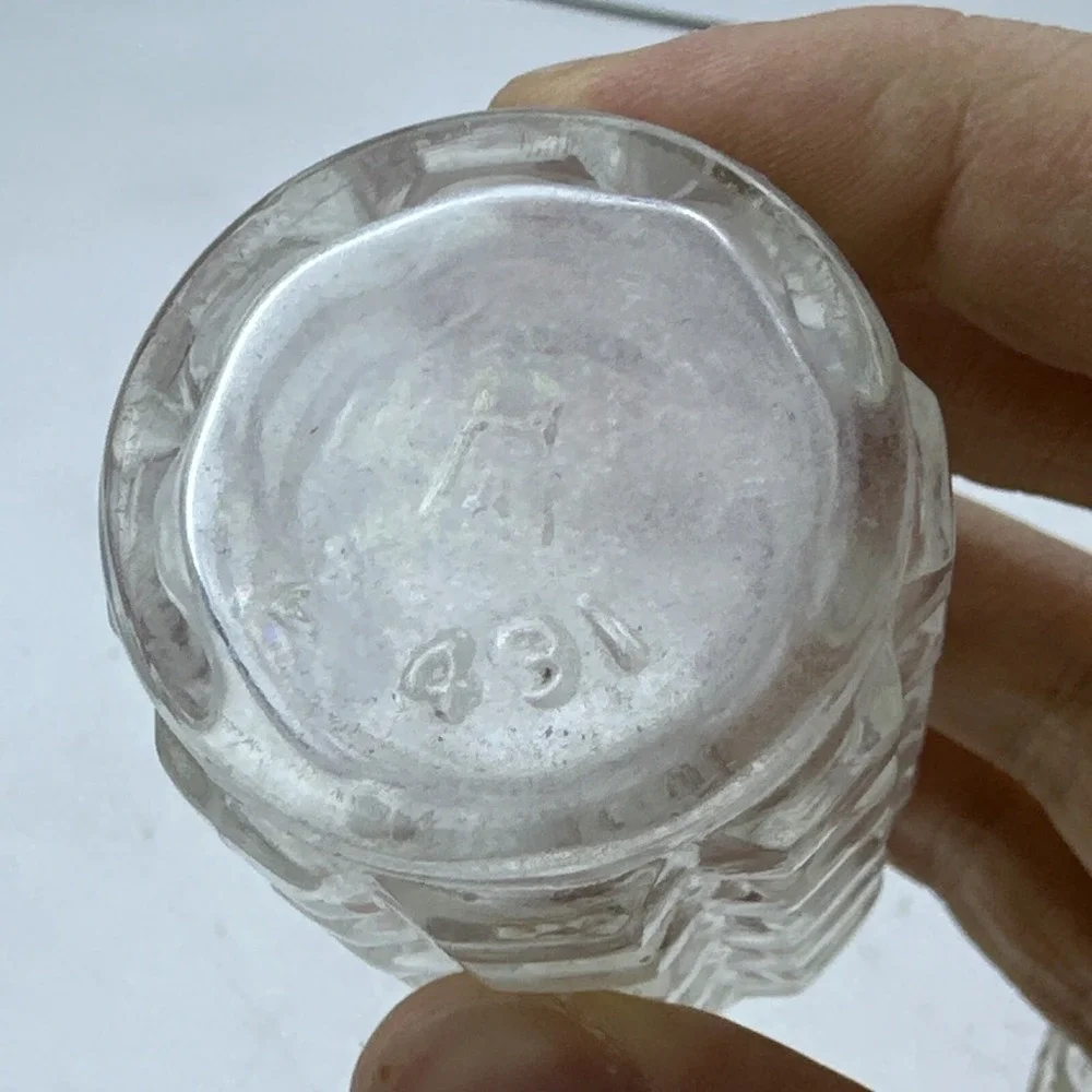 Vintage Salt Pepper Shakers Clear Glass Barrel No Lid Hazel Atlas Anchor Hocking